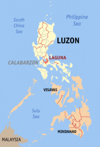 Map of Laguna Province in the Philippines