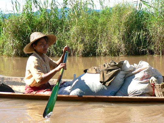 Skimming, Inle Lake, Burma, 2009.