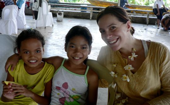 Me and two of my favorite little girls from Talim Island.